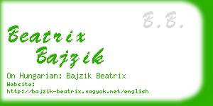 beatrix bajzik business card